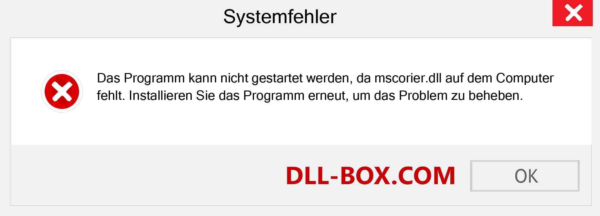 mscorier.dll-Datei fehlt?. Download für Windows 7, 8, 10 - Fix mscorier dll Missing Error unter Windows, Fotos, Bildern